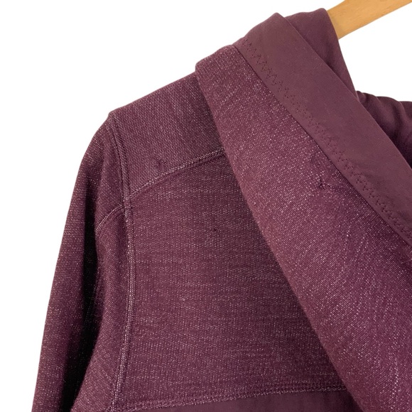 ♻️DONATED 5-1-25♻️ LULULEMON Zip Up Hoodie Size 6 Heathered Burgundy Maroon  A27 - Picture 10 of 14